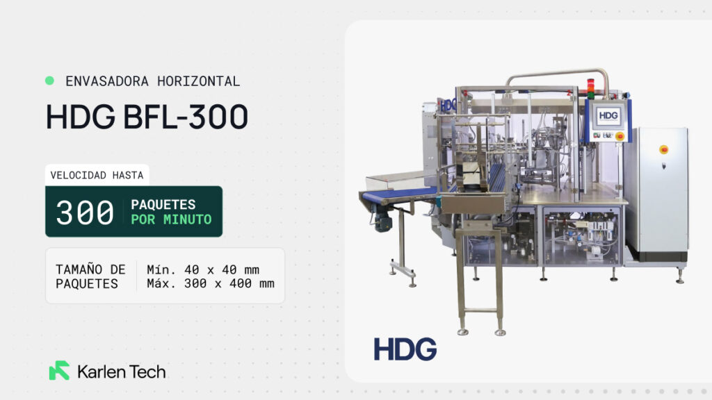 Envasadoras horizontales HDG: precisión alemana para especias, granulados y más 6 Karlen Tech hdg bfl 300 envasadora horizontal Karlen Tech